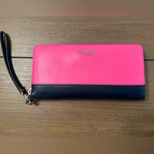 Kate Spade Hot Pink Leather Wristlet